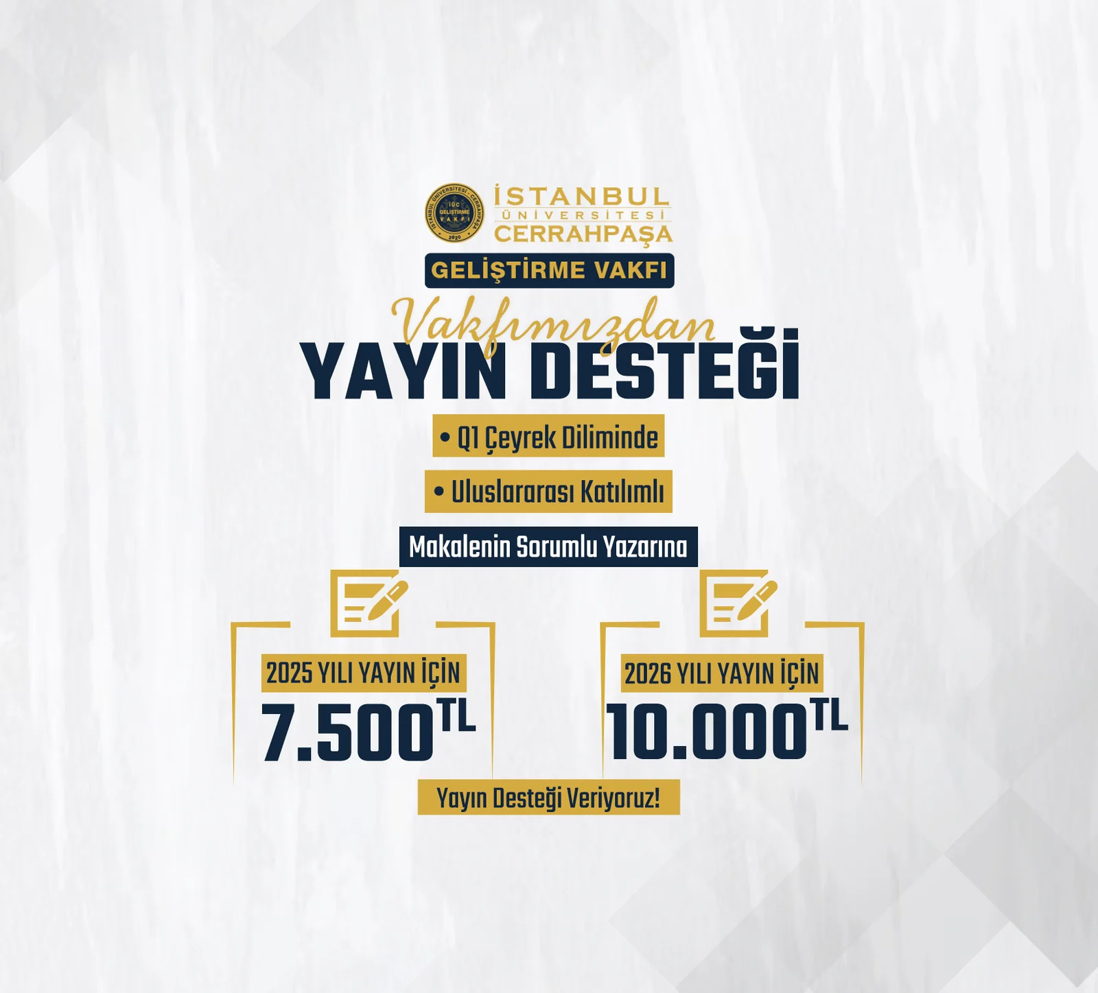 Q1 Yayın Desteği Başvuruları Devam Ediyor