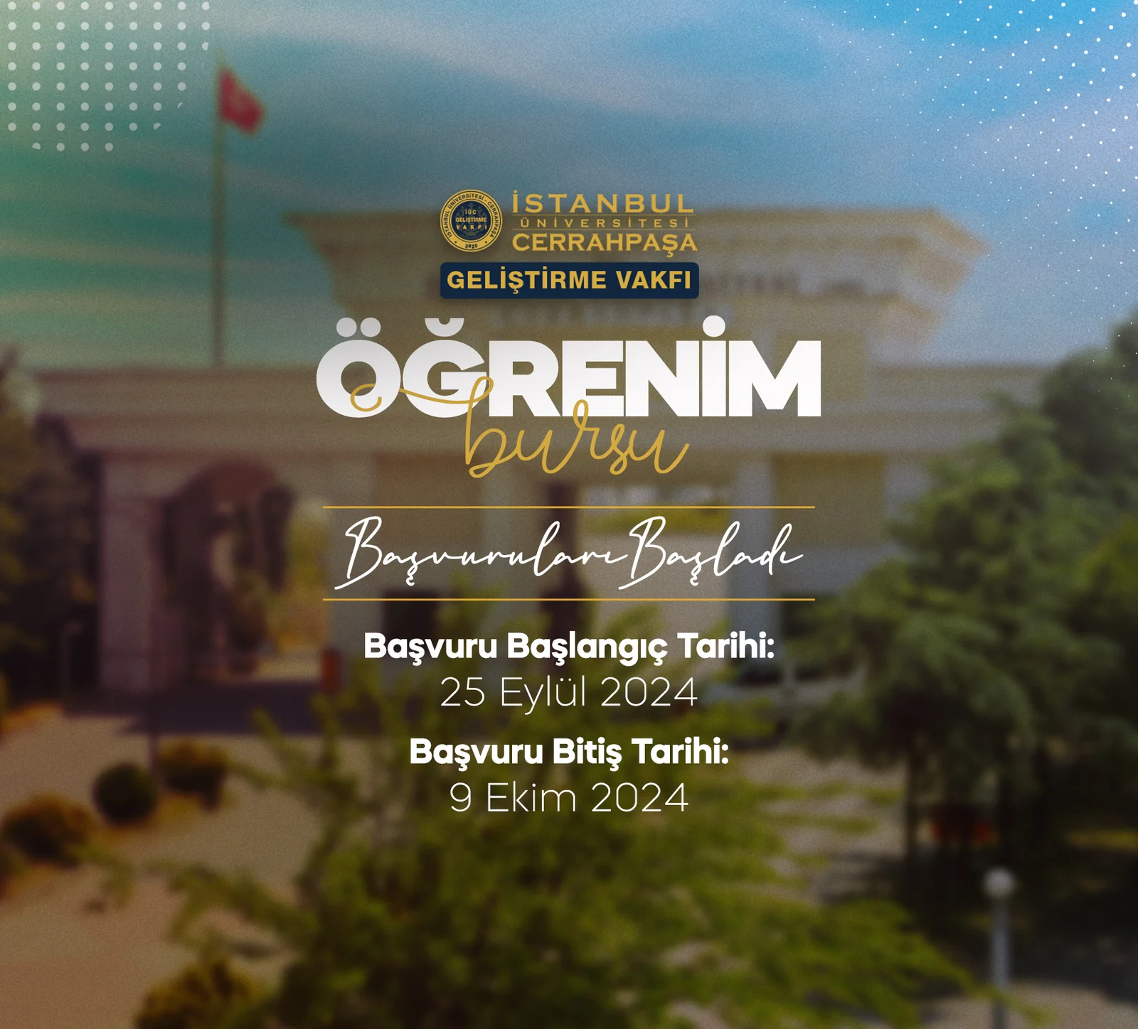 2024-2025 Eğitim-Öğretim Yılı Öğrenim Bursu Başvuruları Başladı